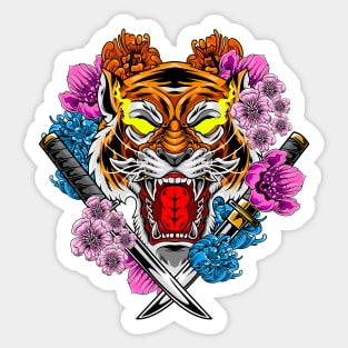 Japanese Animal - Mad Tiger Sticker